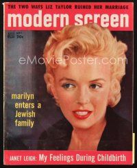 4f134 MODERN SCREEN magazine November 1956 sexy Marilyn Monroe enters a Jewish family!