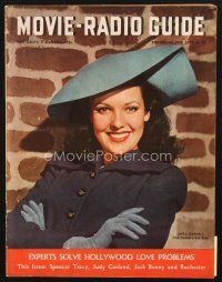 4f138 MOVIE & RADIO GUIDE magazine September 6-12, 1941 smiling portrait of sexy Linda Darnell!