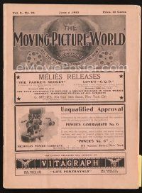 4f062 MOVING PICTURE WORLD exhibitor magazine June 4, 1910 boxer Jack Johnson training pictures!