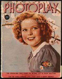 4f087 PHOTOPLAY magazine May 1938 great portrait of adorable Shirley Temple by George Hurrell!