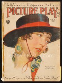 4f116 PICTURE PLAY magazine October 1929 art of Renee Adoree in gaucho hat by Modest Stein!