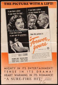 4f224 FOREVER YOURS pressbook '45 Gale Storm, Aubrey Smith, the picture you will take to your heart!