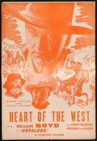 4f231 HEART OF THE WEST pressbook R47 William Boyd as Hopalong Cassidy, Gabby Hayes!
