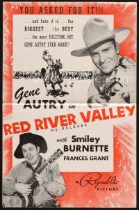 4f261 RED RIVER VALLEY pressbook R44 the most heroic Gene Autry movie ever made!
