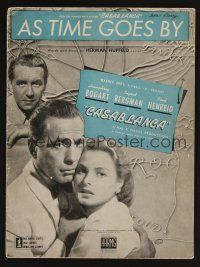 4f170 CASABLANCA sheet music '42 Humphrey Bogart, Ingrid Bergman, classic As Time Goes By!