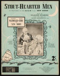 4f188 NEW MOON English sheet music '40 Jeanette MacDonald & Nelson Eddy, Stout-Hearted Men!