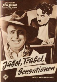 4f352 DAYS OF THRILLS & LAUGHTER German program '61 Charlie Chaplin, Douglas Fairbanks, different!
