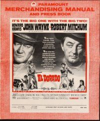 4f218 EL DORADO pressbook '66 John Wayne, Robert Mitchum, the big one with the big two!