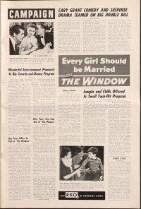 4f221 EVERY GIRL SHOULD BE MARRIED/WINDOW pressbook '54 double-bill