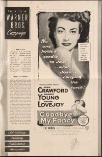 4f228 GOODBYE MY FANCY pressbook '51 no one holds a candle to Joan Crawford & Robert Young!