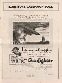 4f230 GUNFIGHTER pressbook '50 Gregory Peck's only friends were his guns, great outlaw image!