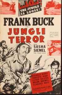 4f236 JUNGLE TERROR pressbook '46 Frank Buck & Sasha Siemel, The Tiger Man!