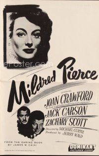 4f246 MILDRED PIERCE pressbook R56 Joan Crawford is the woman most men want, but shouldn't have!
