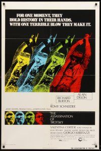 4g056 ASSASSINATION OF TROTSKY 1sh '72 Richard Burton, Alain Delon, Romy Schneider!