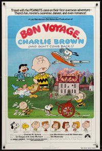 4g124 BON VOYAGE CHARLIE BROWN 1sh '80 Peanuts, Charles M. Schulz art, Snoopy!