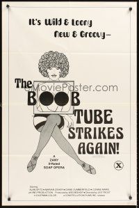 4g126 BOOB TUBE STRIKES AGAIN 1sh '77 wild art from zany sex-soap opera!