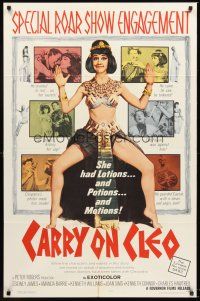 4g153 CARRY ON CLEO 1sh '65 English sex on the Nile, she had lotions, and potions, and motions!