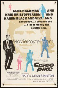 4g174 CISCO PIKE 1sh '71 Gene Hackman, Kris Kristofferson, Karen Black, Viva!