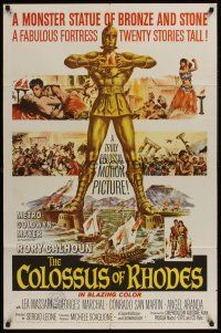 4g181 COLOSSUS OF RHODES 1sh '61 Sergio Leone's Il colosso di Rodi, mythological Greek monster!
