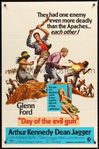 4g205 DAY OF THE EVIL GUN 1sh '68 Glenn Ford & Arthur Kennedy were each other's worst enemy!