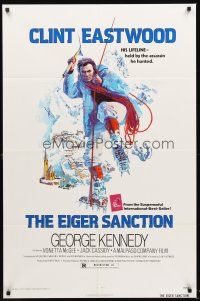 4g249 EIGER SANCTION 1sh '75 Clint Eastwood's lifeline was held by the assassin he hunted!