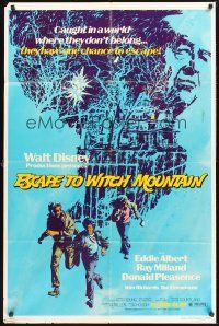 4g268 ESCAPE TO WITCH MOUNTAIN 1sh '75 Disney, they're in a world where they don't belong!