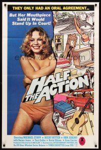 4g394 HALF THE ACTION 1sh '80 Ron Jeremy directed, sexy Becky Savage!
