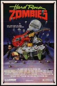 4g403 HARD ROCK ZOMBIES 1sh '84 wild artwork, they came from the grave to rock n' rave & misbehave!