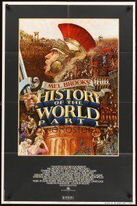 4g427 HISTORY OF THE WORLD PART I 1sh '81 artwork of Roman soldier Mel Brooks by John Alvin!