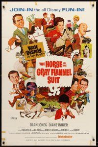 4g437 HORSE IN THE GRAY FLANNEL SUIT 1sh '69 Walt Disney, Dean Jones, wacky artwork of cast!
