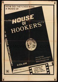 4g448 HOUSE OF HOOKERS 1sh '70 prostitution, lessons in love you won't find in a book!