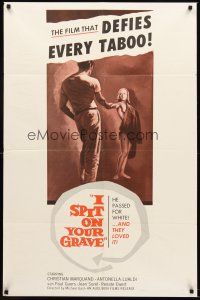 4g462 I SPIT ON YOUR GRAVE 1sh '63 the film that defies every taboo, he passed for white!