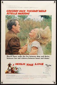 4g464 I WALK THE LINE int'l 1sh '70 Gregory Peck, Tuesday Weld, John Frankenheimer