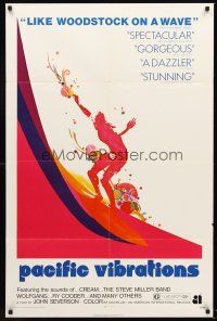 4g688 PACIFIC VIBRATIONS 1sh '71 AIP, Jock Sutherland, really awesome surfing artwork!