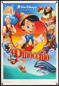 4g705 PINOCCHIO DS 1sh R92 Disney classic fantasy cartoon about a wooden boy who wants to be real!