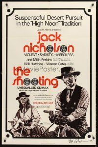 4g806 SHOOTING signed 1sh R71 by Jack Nicholson, violent, sadistic & merciless, Millie Perkins!