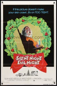 4g810 SILENT NIGHT EVIL NIGHT 1sh '75 this gruesome image will surely make your skin crawl!