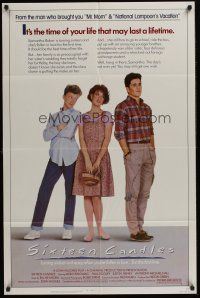 4g817 SIXTEEN CANDLES 1sh '84 Molly Ringwald, Anthony Michael Hall, directed by John Hughes!