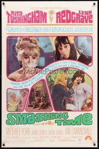 4g826 SMASHING TIME 1sh '68 Rita Tushingham, Lynn Redgrave, two sexy girls go stark mod!