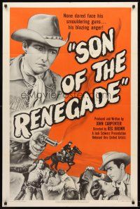4g834 SON OF THE RENEGADE 1sh '53 none dared face his smouldering guns or his blazing anger!