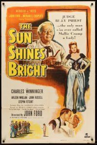 4g862 SUN SHINES BRIGHT 1sh '53 Charles Winninger in adaptation of Irvin Cobb stories by John Ford
