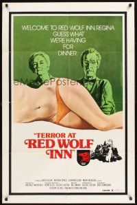 4g886 TERROR AT RED WOLF INN 1sh '72 cannibals, guess what we're having for dinner!