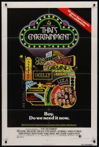 4g892 THAT'S ENTERTAINMENT 1sh '74 classic MGM Hollywood scenes, it's a celebration!