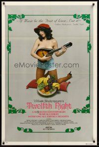 4g934 TWELFTH NIGHT 1sh '81 Eros Perversion, topless Nicky Gentile, X-rated Shakespeare!