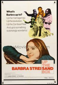 4g944 UP THE SANDBOX style B 1sh '73 many images of wacky Barbra Streisand!