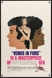 4g947 VENUS IN FURS style B 1sh '70 Jess Franco's masterpiece of supernatural sex, really cool art!