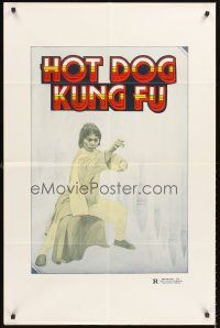 4g988 WRITING KUNG FU 1sh '86 wild image from martial arts action, Hot Dog Kung Fu!