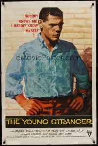 4g994 YOUNG STRANGER 1sh '57 first John Frankenheimer, art of troubled teen James MacArthur!