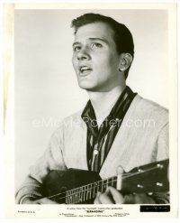 4h096 BERNARDINE 8x10 still '57 close up of America's new boyfriend Pat Boone playing guitar!