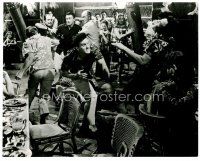 4h113 BLUE HAWAII 7.25x9.25 still '61 great image of Elvis Presley throwing a punch in brawl!